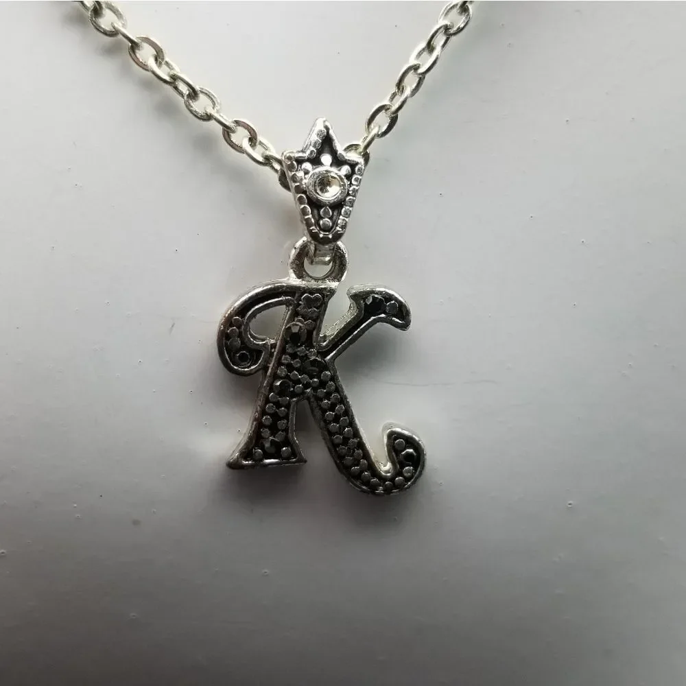 INITIAL K queens crown elegant customized necklace N316